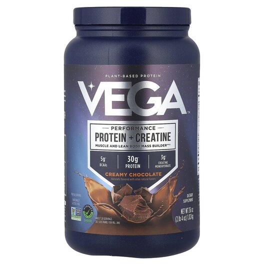 Основне фото товару Plant-Based Performance Protein + Creatine Creamy Chocolate, Прот