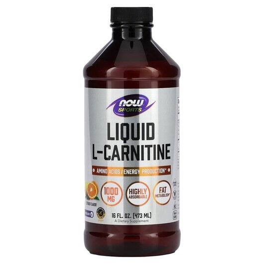 Основное фото товара L-Carnitine Liquid Citrus Flavor 1000 mg Основное фото товара L-Карнитин 1000 мг Жидкий Цитрус, L-Carnitine Liquid, 473 мл