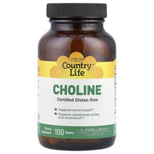 Choline 100 Холин Country Life 100 таблеток Choline 100 Холин Country Life 100 таблеток