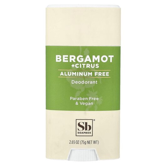 Основное фото товара Aluminum Free Deodorant Bergamot + Citrus Основное фото товара Soapbox, Дезодорант, Aluminum Free Deodorant Bergamot + Citrus, 7