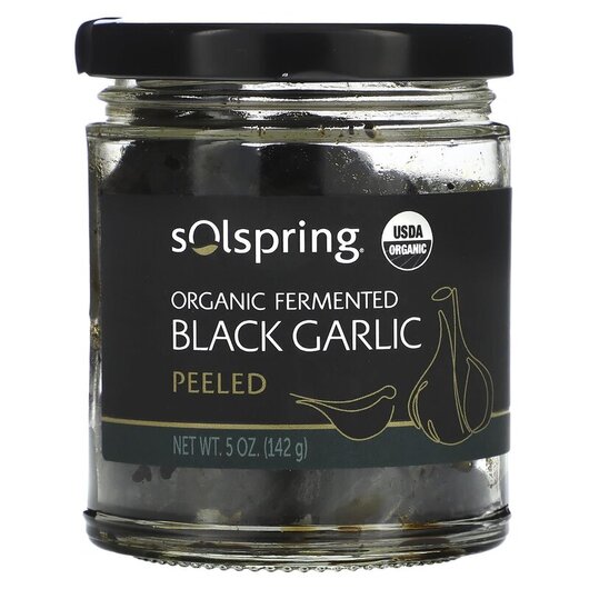 Основне фото товару Solspring Organic Fermented Black Garlic, Екстракт Часнику, 142 г