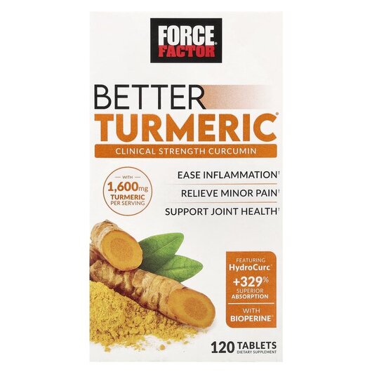 Основное фото товара Force Factor, Корень куркумы, Better Turmeric, 120 капсул