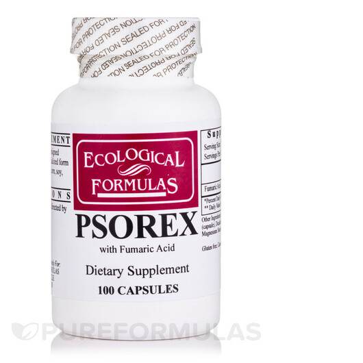 Основное фото товара Ecological Formulas, Псорекс, Psorex with Fumaric Acid, 100 капсу