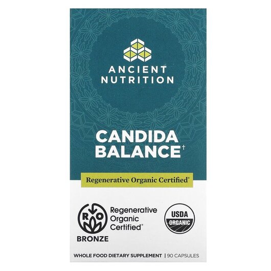 Основное фото товара Ancient Nutrition, Поддержка Кандиды, Candida Balance, 90 капсул