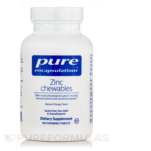 Основное фото товара Цинк в пастилках, Zinc Chewables Natural Orange Flavor, 100 табле