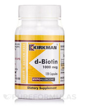 d-Biotin 1000 mcg Hypoallergenic Витамин B7 Биотин Kirkman