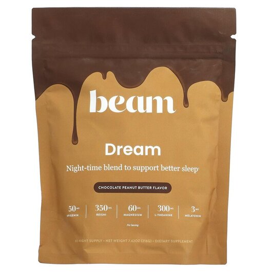Основное фото товара Beam, Поддержка сна, Dream Chocolate Peanut Butter, 216 г