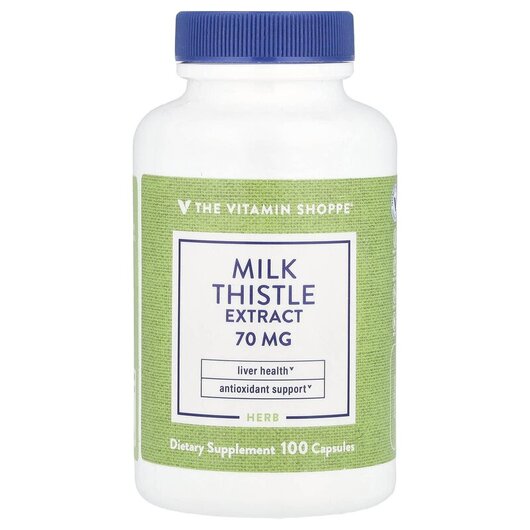 Основное фото товара Milk Thistle Extract 70 mg Основное фото товара TheVitaminShoppe, Расторопша, Milk Thistle Extract 70 mg, 100 кап