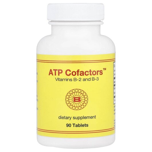 Основне фото товару ATP Cofactors Основне фото товару Optimox Corporation, ATP Cofactors, Вітамін B2 Рибофлавін, 90 таб