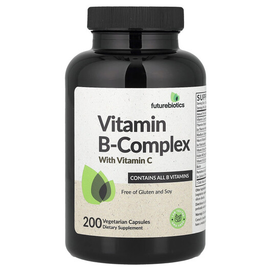 Основное фото товара Vitamin B-Complex with Vitamin C Основное фото товара B-комплекс, Vitamin B-Complex with Vitamin C, 200 капсул