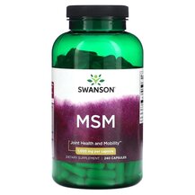 MSM 1000 mg Метилсульфонилметан МСМ Swanson 240 капсул