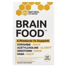 Brain Food Поддержка мозга Natural Stacks 4 банки Brain Food Поддержка мозга Natural Stacks 4 банки