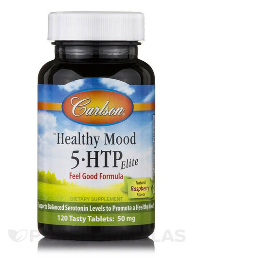 Основное фото товара 5-HTP Elite 50 mg Основное фото товара Carlson, 5-гидрокситриптофан, 5-HTP Elite 50 mg, 120 таблеток