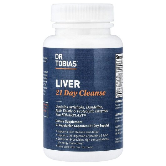 Основне фото товару Dr Tobias, Liver 21 Day Cleanse, Підтримка печінки, 63 капсул