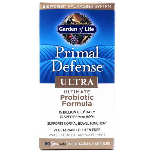 Основное фото товара Primal Defense Ultra Probiotic Formula Основное фото товара Garden of Life, Ультра Пробиотики, Primal Defense Ultra, 60 капсу