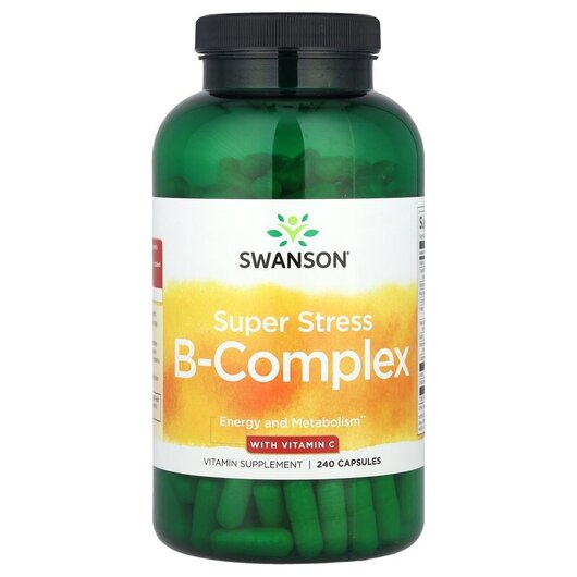 Основное фото товара Super Stress B-Complex With Vitamin C Основное фото товара Swanson, B-комплекс, Super Stress B-Complex, 240 капсул