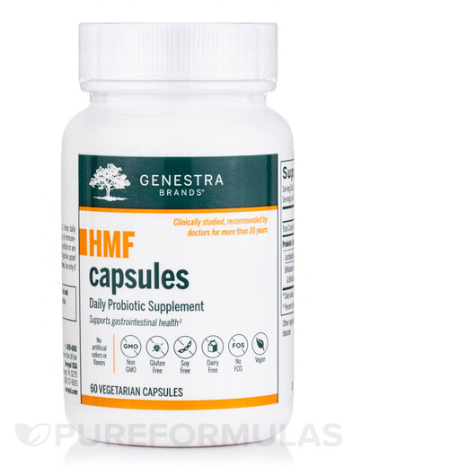 Основное фото товара Genestra, Поддержка пищеварения, HMF Capsules, 60 капсул