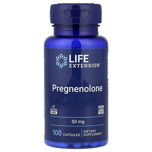 Основное фото товара Life Extension, Прегненолон 50 мг, Pregnenolone 50 mg, 100 капсул