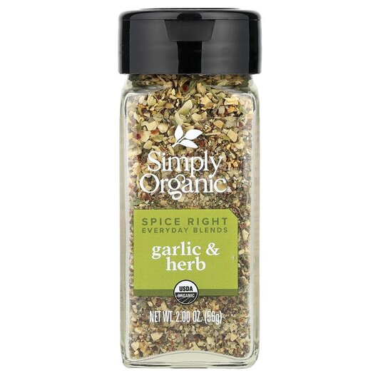 Основне фото товару Organic Spice Right Everyday Blends Garlic Herb 2, Спеції, 56 г