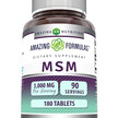 Фото товару Amazing Formulas MSM, Метилсульфонілметан МСМ, 180 таблеток