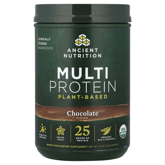 Основне фото товару Ancient Nutrition, Multi Protein Plant Based Chocolate, Протеїн, 