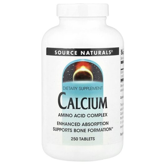 Основне фото товару Calcium Основне фото товару Source Naturals, Calcium 250, Кальцій 200 мг, 250 таблеток
