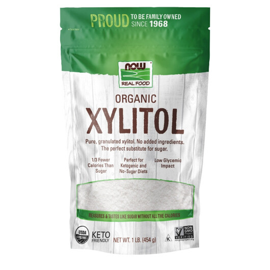 Основное фото товара Real Food - Organic Xylitol Основное фото товара NOW, Стевия, Real Food - Organic Xylitol, 454 г