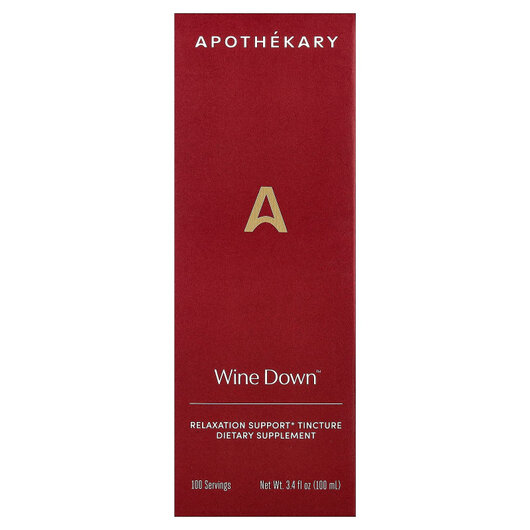 Основне фото товару Wine Down Relaxation Support Tincture Основне фото товару Wine Down Relaxation Support Tincture, Підтримка сну, 100 мл