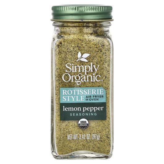 Основне фото товару Rotisserie Style Seasoning Lemon Pepper Основне фото товару Simply Organic, Rotisserie Style Seasoning Lemon Pepper, Спеції,