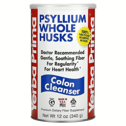 Основне фото товару Psyllium Whole Husks Colon Cleanser, Підтримка кишечника, 340 г