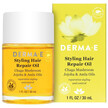 Фото товара Derma E, Масло для волос, Styling Hair Repair Oil, 30 мл