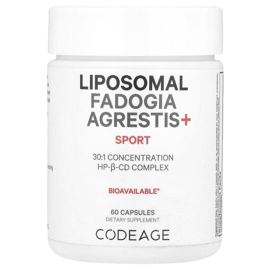 Основне фото товару CodeAge, Liposomal Fadogia Agrestis+, Фадогія Агрестіс, 60 капсул