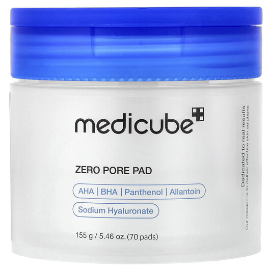 Основне фото товару Medicube, Zero Pore Pad 2.0, Пластири, патчі для обличчя, 70 Pads