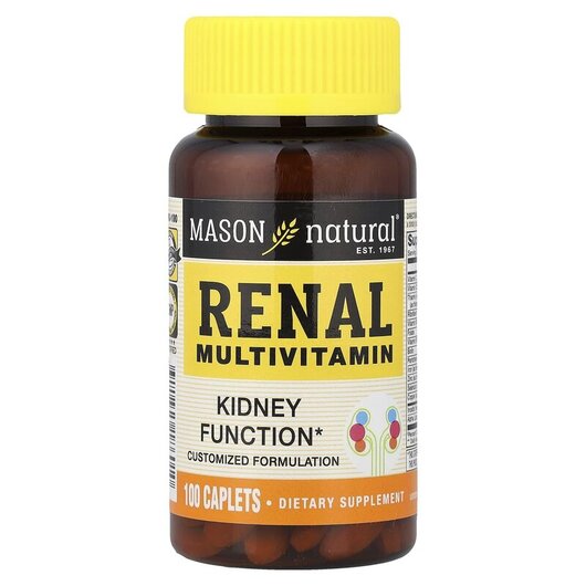 Основное фото товара Renal Multivitamin Основное фото товара Mason, Мультивитамины, Renal Multivitamin, 100 таблеток
