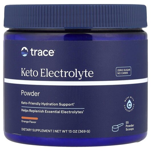 Основное фото товара Keto Electrolyte Powder Orange Основное фото товара Trace, Электролиты, Keto Electrolyte Powder Orange, 369 г