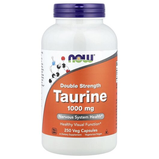 Основное фото товара NOW Foods, Таурин, Double Strength Taurine 1000 mg, 250 капсул