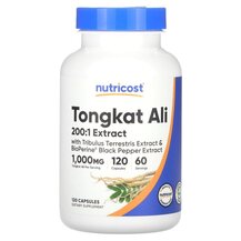 Tongkat Ali 200:1 Extract Тонгкат Али Nutricost 120 капсул Tongkat Ali 200:1 Extract Тонгкат Али Nutricost 120 капсул