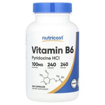 Vitamin B6 100 mg Витамин B Nutricost 240 капсул Vitamin B6 100 mg Витамин B Nutricost 240 капсул