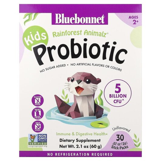 Основне фото товару Kids Probiotic Ages 2+ Unflavored Основне фото товару Kids Probiotic Ages 2+ Unflavored, Пробіотики, 30 шт