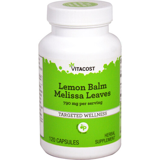 Основне фото товару Lemon Balm Melissa Leaves 790 mg per serving, Меліса, 120 капсул