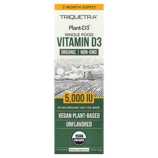 Основне фото товару Plant-D3 Organic Whole Food Vitamin D3 Unflavored Основне фото товару Plant-D3 Organic Whole Food Vitamin D3 Unflavored, Вітамін D3, 30