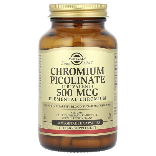 Основное фото товара Chromium Picolinate 500 mcg Основное фото товара Хром пиколинат 500 мкг, Chromium Picolinate 500 mcg, 120 капсул
