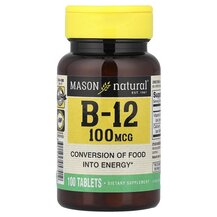 Vitamin B12 Витамин B1 Тиамин Mason 100 таблеток Vitamin B12 Витамин B1 Тиамин Mason 100 таблеток