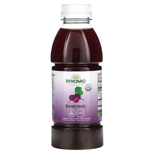 Основне фото товару Certified Organic Beetroot Основне фото товару Dynamic Health, Certified Organic Beetroot, Червоний буряк, 473 м