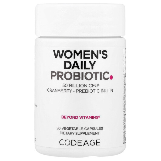 Основне фото товару CodeAge, Women's Daily Probiotic, Пробіотики, 30 капсул