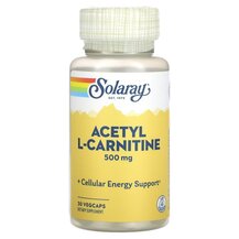 Acetyl L-Carnitine 500 mg L-Карнитин Solaray 30 капсул Acetyl L-Carnitine 500 mg L-Карнитин Solaray 30 капсул