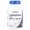 Фото товара Methyl Folate 1000 mcg Фото товара Nutricost, Метилфолат, Methyl Folate 1000 mcg, 120 капсул