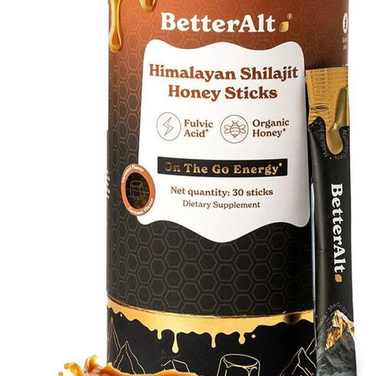 Основне фото товару Himalayan Shilajit Honey Sticks - Caramel Основне фото товару BetterAlt, Himalayan Shilajit Honey Sticks - Caramel, Шилайт, 30