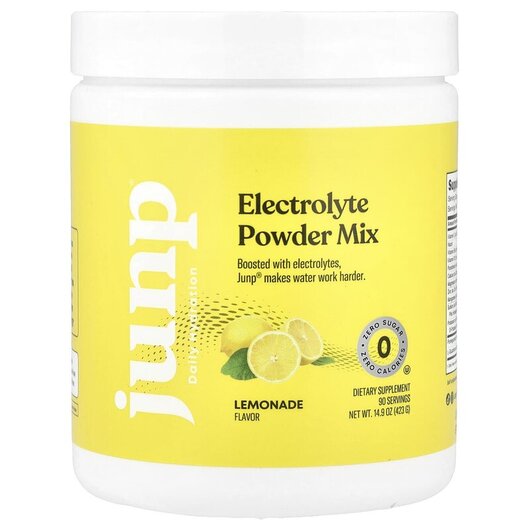 Основне фото товару Electrolyte Powder Mix Lemonade Основне фото товару JUNP Hydration, Electrolyte Powder Mix Lemonade, Електроліти, 423