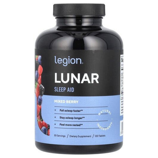 Основне фото товару Lunar Sleep Aid Mixed Berry, Підтримка сну, 120 таблеток